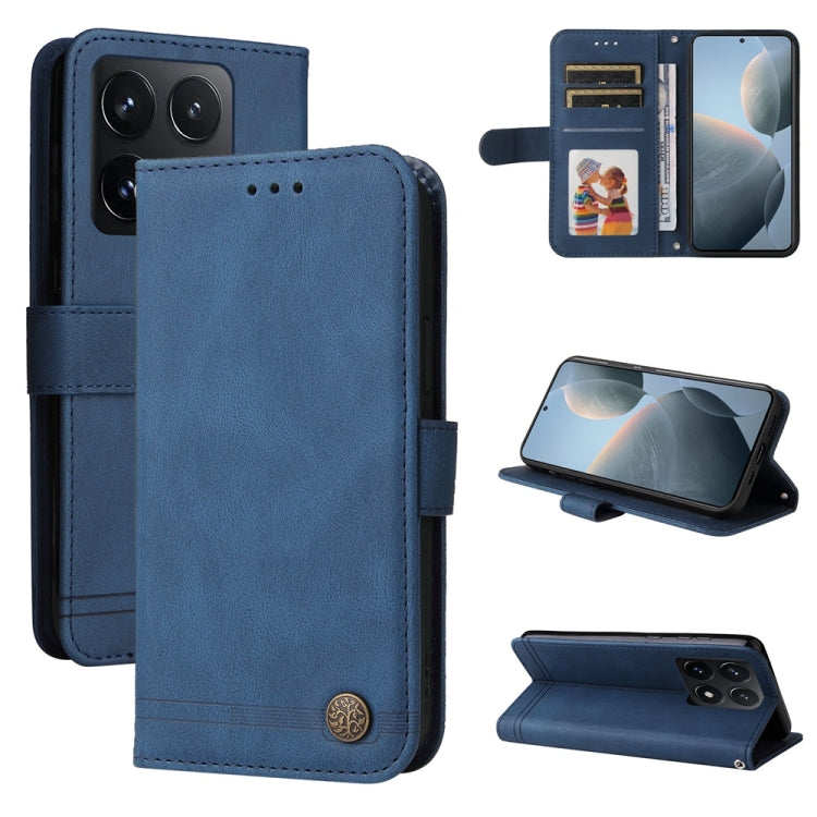 Skin Feel Life Tree Metal Button Leather Phone Case, For Xiaomi 15T 5G, For Xiaomi 15 Ultra, For Xiaomi 15 Pro, For Xiaomi 15, For Xiaomi 14T Pro, For Xiaomi 14T