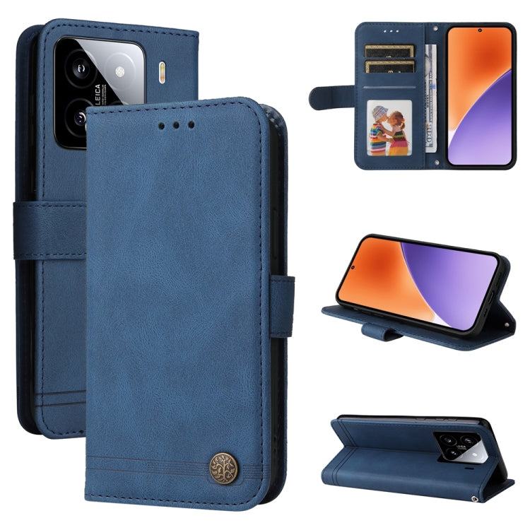 Skin Feel Life Tree Metal Button Leather Phone Case, For Xiaomi 15T 5G, For Xiaomi 15 Ultra, For Xiaomi 15 Pro, For Xiaomi 15, For Xiaomi 14T Pro, For Xiaomi 14T