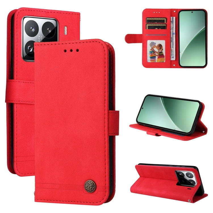 Skin Feel Life Tree Metal Button Leather Phone Case, For Xiaomi 15T Pro 5G, For Xiaomi 15T 5G, For Xiaomi 15 Ultra, For Xiaomi 15 Pro, For Xiaomi 15, For Xiaomi 14T Pro, For Xiaomi 14T