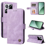 Skin Feel Life Tree Metal Button Leather Phone Case, For Xiaomi 15T Pro 5G, For Xiaomi 15T 5G, For Xiaomi 15 Ultra, For Xiaomi 15 Pro, For Xiaomi 15, For Xiaomi 14T Pro, For Xiaomi 14T