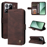 Skin Feel Life Tree Metal Button Leather Phone Case, For Xiaomi 15T Pro 5G, For Xiaomi 15T 5G, For Xiaomi 15 Ultra, For Xiaomi 15 Pro, For Xiaomi 15, For Xiaomi 14T Pro, For Xiaomi 14T