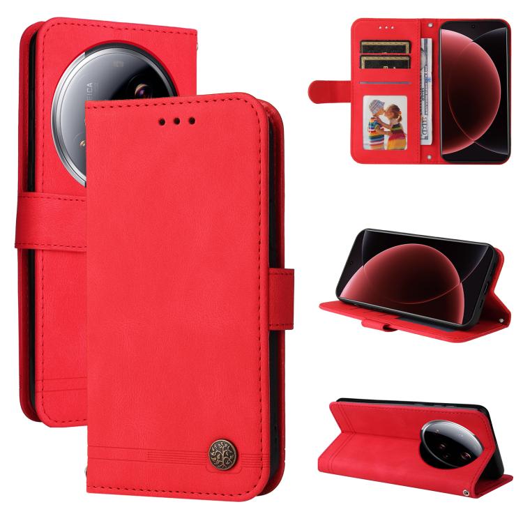 Skin Feel Life Tree Metal Button Leather Phone Case, For Xiaomi 15T Pro 5G, For Xiaomi 15T 5G, For Xiaomi 15 Ultra, For Xiaomi 15 Pro, For Xiaomi 15, For Xiaomi 14T Pro, For Xiaomi 14T