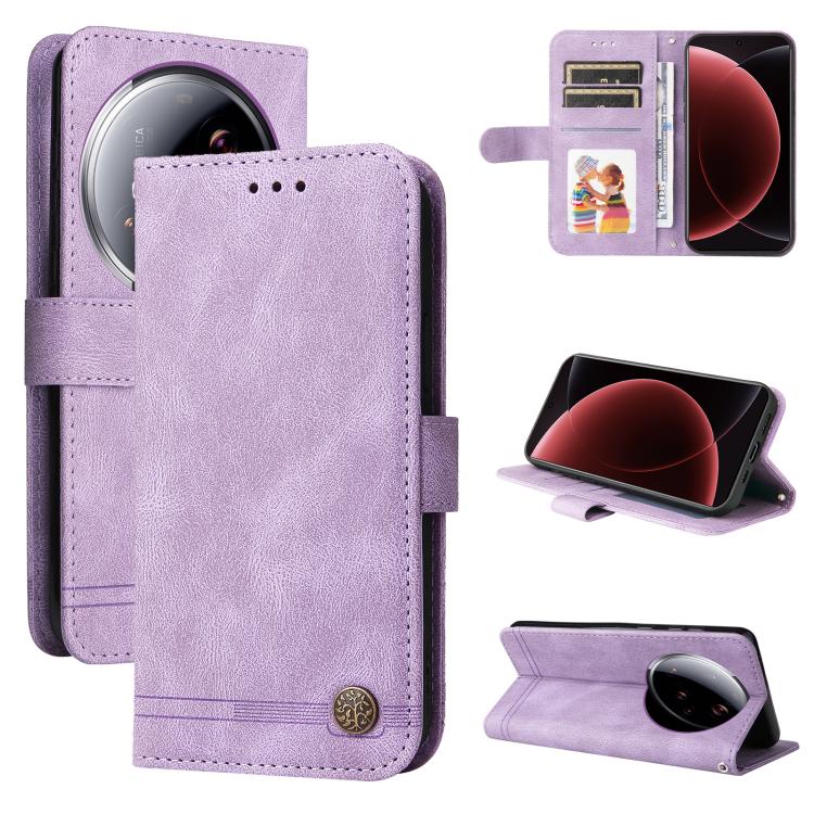 Skin Feel Life Tree Metal Button Leather Phone Case, For Xiaomi 15T Pro 5G, For Xiaomi 15T 5G, For Xiaomi 15 Ultra, For Xiaomi 15 Pro, For Xiaomi 15, For Xiaomi 14T Pro, For Xiaomi 14T