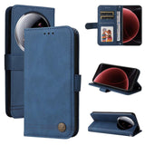 Skin Feel Life Tree Metal Button Leather Phone Case, For Xiaomi 15T Pro 5G, For Xiaomi 15T 5G, For Xiaomi 15 Ultra, For Xiaomi 15 Pro, For Xiaomi 15, For Xiaomi 14T Pro, For Xiaomi 14T