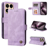 Skin Feel Life Tree Metal Button Leather Phone Case, For Xiaomi 15T Pro 5G, For Xiaomi 15T 5G, For Xiaomi 15 Ultra, For Xiaomi 15 Pro, For Xiaomi 15, For Xiaomi 14T Pro, For Xiaomi 14T