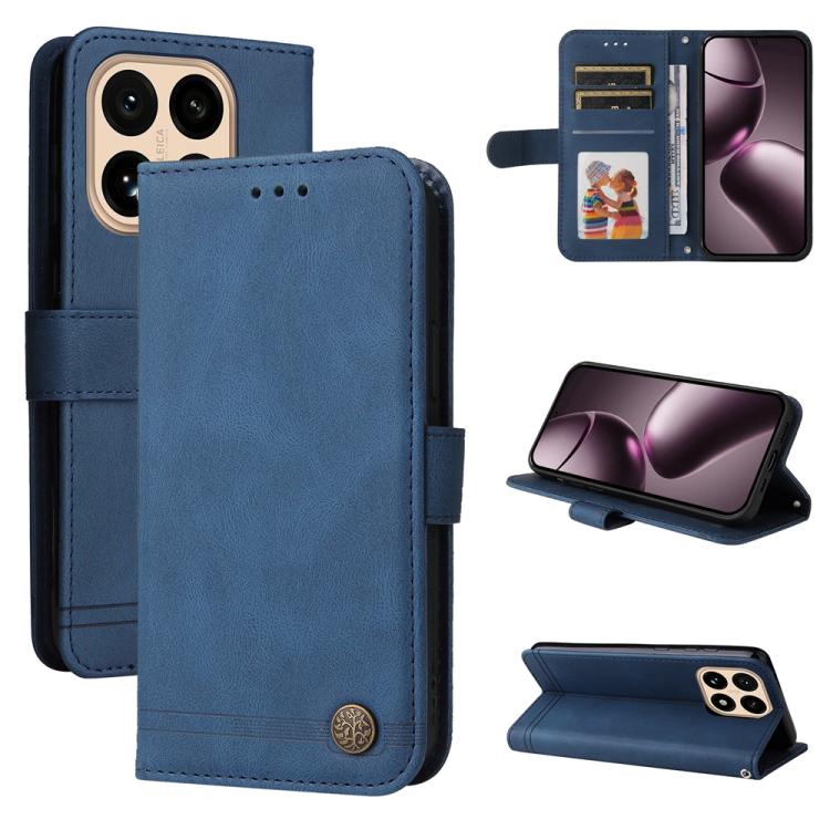 Skin Feel Life Tree Metal Button Leather Phone Case, For Xiaomi 15T Pro 5G, For Xiaomi 15T 5G, For Xiaomi 15 Ultra, For Xiaomi 15 Pro, For Xiaomi 15, For Xiaomi 14T Pro, For Xiaomi 14T