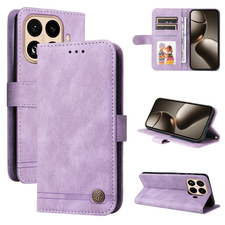 Skin Feel Life Tree Metal Button Leather Phone Case, For Xiaomi 15T Pro 5G, For Xiaomi 15T 5G, For Xiaomi 15 Ultra, For Xiaomi 15 Pro, For Xiaomi 15, For Xiaomi 14T Pro, For Xiaomi 14T