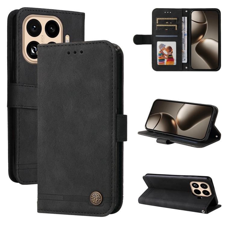 Skin Feel Life Tree Metal Button Leather Phone Case, For Xiaomi 15T Pro 5G, For Xiaomi 15T 5G, For Xiaomi 15 Ultra, For Xiaomi 15 Pro, For Xiaomi 15, For Xiaomi 14T Pro, For Xiaomi 14T