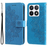Seven-petal Flowers Embossing Leather Phone Case, For Xiaomi 15T 5G, For Xiaomi 15 Ultra, For Xiaomi 15 Pro, For Xiaomi 15, For Xiaomi 14T Pro, For Xiaomi 14T