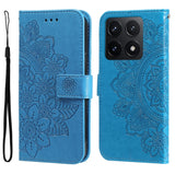 Seven-petal Flowers Embossing Leather Phone Case, For Xiaomi 15T 5G, For Xiaomi 15 Ultra, For Xiaomi 15 Pro, For Xiaomi 15, For Xiaomi 14T Pro, For Xiaomi 14T