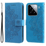 Seven-petal Flowers Embossing Leather Phone Case, For Xiaomi 15T 5G, For Xiaomi 15 Ultra, For Xiaomi 15 Pro, For Xiaomi 15, For Xiaomi 14T Pro, For Xiaomi 14T