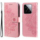 Seven-petal Flowers Embossing Leather Phone Case, For Xiaomi 15T 5G, For Xiaomi 15 Ultra, For Xiaomi 15 Pro, For Xiaomi 15, For Xiaomi 14T Pro, For Xiaomi 14T
