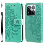 Seven-petal Flowers Embossing Leather Phone Case, For Xiaomi 15T Pro 5G, For Xiaomi 15T 5G, For Xiaomi 15 Ultra, For Xiaomi 15 Pro, For Xiaomi 15, For Xiaomi 14T Pro, For Xiaomi 14T