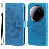 Seven-petal Flowers Embossing Leather Phone Case, For Xiaomi 15T Pro 5G, For Xiaomi 15T 5G, For Xiaomi 15 Ultra, For Xiaomi 15 Pro, For Xiaomi 15, For Xiaomi 14T Pro, For Xiaomi 14T