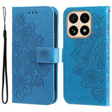 Seven-petal Flowers Embossing Leather Phone Case, For Xiaomi 15T Pro 5G, For Xiaomi 15T 5G, For Xiaomi 15 Ultra, For Xiaomi 15 Pro, For Xiaomi 15, For Xiaomi 14T Pro, For Xiaomi 14T