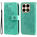 Seven-petal Flowers Embossing Leather Phone Case, For Xiaomi 15T Pro 5G, For Xiaomi 15T 5G, For Xiaomi 15 Ultra, For Xiaomi 15 Pro, For Xiaomi 15, For Xiaomi 14T Pro, For Xiaomi 14T