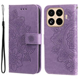 Seven-petal Flowers Embossing Leather Phone Case, For Xiaomi 15T Pro 5G, For Xiaomi 15T 5G, For Xiaomi 15 Ultra, For Xiaomi 15 Pro, For Xiaomi 15, For Xiaomi 14T Pro, For Xiaomi 14T
