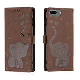 Cartoon Elephant Embossed Leather Phone Case, For iPhone XR, For iPhone XS Max, For iPhone 8 Plus / 7 Plus