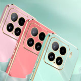 XINLI Straight Edge 6D Electroplate TPU Phone Case, For Xiaomi 15, For Xiaomi 14T Pro 5G Global, For Xiaomi 14T 5G Global