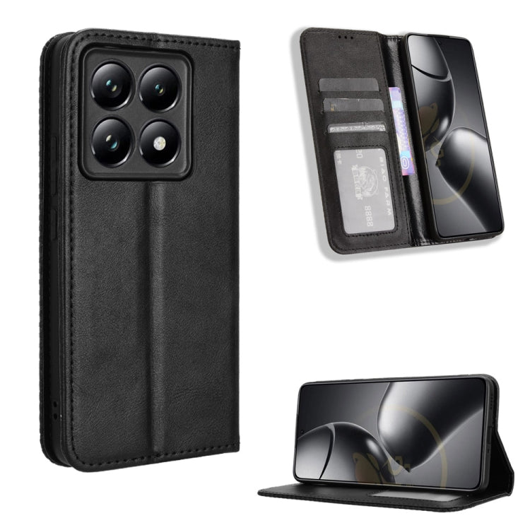 Magnetic Buckle Retro Texture Leather Phone Case, For Xiaomi 15 Pro, For Xiaomi 15, For Xiaomi 14T Pro, For Xiaomi 14T