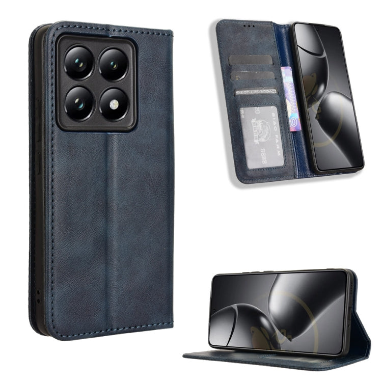 Magnetic Buckle Retro Texture Leather Phone Case, For Xiaomi 15 Pro, For Xiaomi 15, For Xiaomi 14T Pro, For Xiaomi 14T