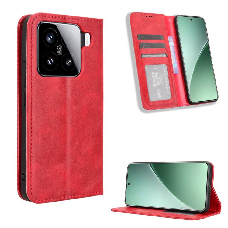 Magnetic Buckle Retro Texture Leather Phone Case, For Xiaomi 15 Pro, For Xiaomi 15, For Xiaomi 14T Pro, For Xiaomi 14T