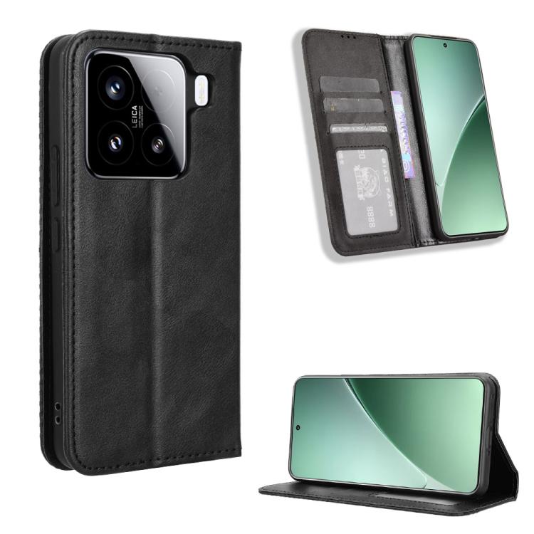 Magnetic Buckle Retro Texture Leather Phone Case, For Xiaomi 15 Pro, For Xiaomi 15, For Xiaomi 14T Pro, For Xiaomi 14T