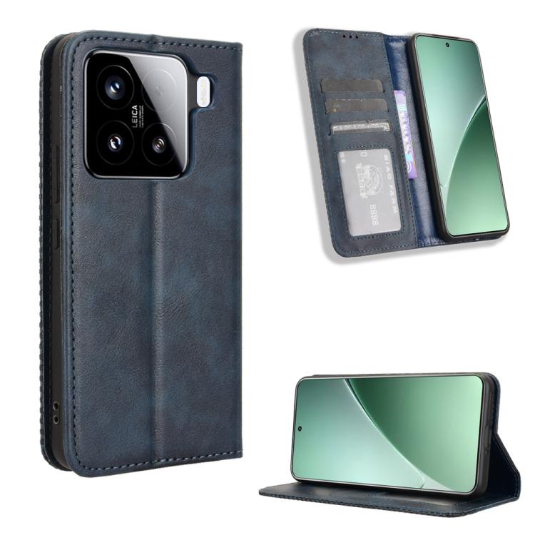 Magnetic Buckle Retro Texture Leather Phone Case, For Xiaomi 15 Pro, For Xiaomi 15, For Xiaomi 14T Pro, For Xiaomi 14T