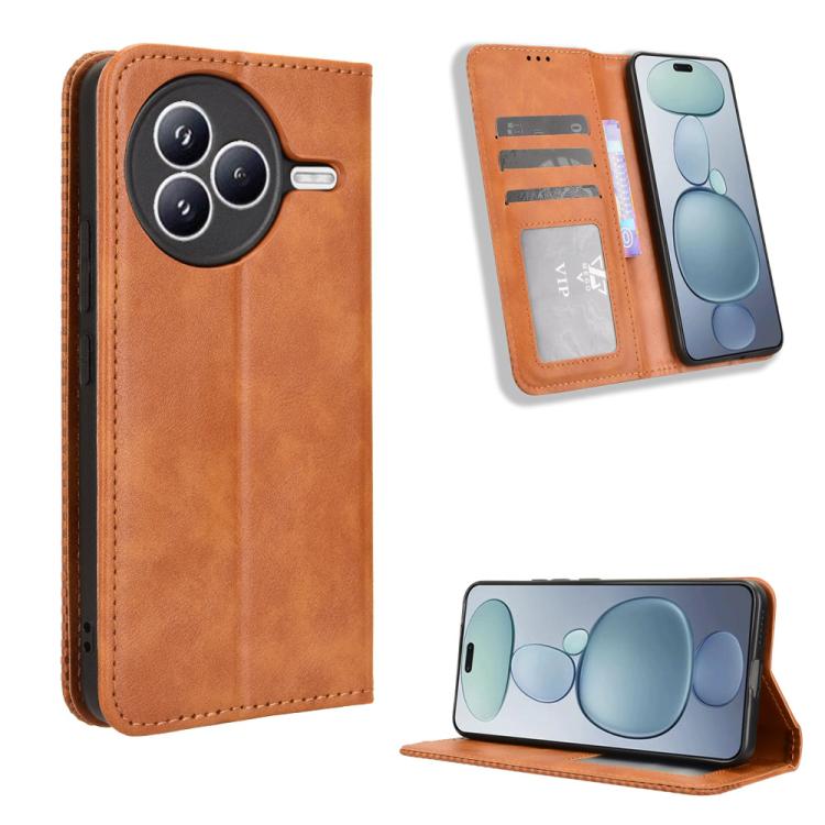 Magnetic Buckle Retro Texture Leather Phone Case, For Xiaomi 17 Ultra, For Xiaomi 17 Pro Max, For Xiaomi 17 Pro, For Xiaomi 17, For Xiaomi Poco M7 4G 171mm, For Xiaomi 15T Pro 5G, For Xiaomi Civi 5 Pro 5G, For Xiaomi Poco C71 / Redmi A5 4G 171.7mm     ...