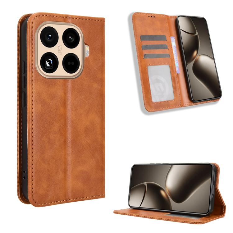 Magnetic Buckle Retro Texture Leather Phone Case, For Xiaomi 17 Ultra, For Xiaomi 17 Pro Max, For Xiaomi 17 Pro, For Xiaomi 17, For Xiaomi Poco M7 4G 171mm, For Xiaomi 15T Pro 5G, For Xiaomi Civi 5 Pro 5G, For Xiaomi Poco C71 / Redmi A5 4G 171.7mm     ...