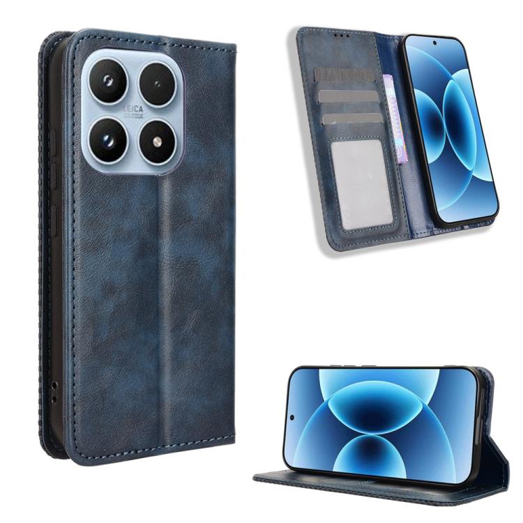 Magnetic Buckle Retro Texture Leather Phone Case, For Xiaomi 17 Ultra, For Xiaomi 17 Pro Max, For Xiaomi 17 Pro, For Xiaomi 17, For Xiaomi Poco M7 4G 171mm, For Xiaomi 15T Pro 5G, For Xiaomi Civi 5 Pro 5G, For Xiaomi Poco C71 / Redmi A5 4G 171.7mm     ...