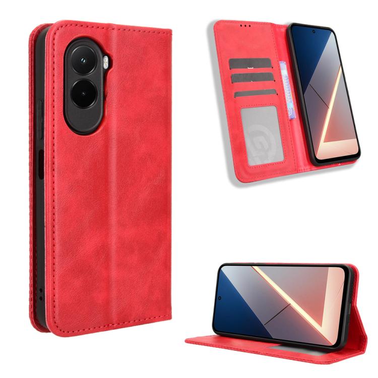 Magnetic Buckle Retro Texture Leather Phone Case, For Xiaomi 17 Ultra, For Xiaomi 17 Pro Max, For Xiaomi 17 Pro, For Xiaomi 17, For Xiaomi Poco M7 4G 171mm, For Xiaomi 15T Pro 5G, For Xiaomi Civi 5 Pro 5G, For Xiaomi Poco C71 / Redmi A5 4G 171.7mm     ...