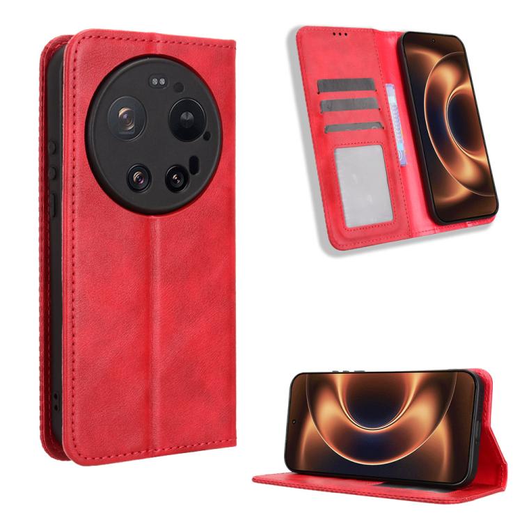 Magnetic Buckle Retro Texture Leather Phone Case, For Xiaomi 17 Max 5G, For Xiaomi 17T Pro 5G, For Xiaomi 17T 5G, For Xiaomi 17 Ultra, For Xiaomi 17 Pro Max, For Xiaomi 17 Pro, For Xiaomi 17, For Xiaomi Poco M7 4G 171mm, For Xiaomi 15T Pro 5G          ...