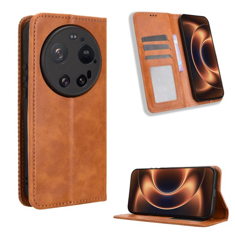 Magnetic Buckle Retro Texture Leather Phone Case, For Xiaomi 17 Max 5G, For Xiaomi 17T Pro 5G, For Xiaomi 17T 5G, For Xiaomi 17 Ultra, For Xiaomi 17 Pro Max, For Xiaomi 17 Pro, For Xiaomi 17, For Xiaomi Poco M7 4G 171mm, For Xiaomi 15T Pro 5G          ...