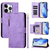 Multi-Card Slots Zipper Wallet Leather Phone Case, For iPhone 17e / 16e, For iPhone 17 Pro Max, For iPhone 17 Pro, For iPhone 17, For iPhone Air, For iPhone 16 Pro Max, For iPhone 16 Pro, For iPhone 16 Plus