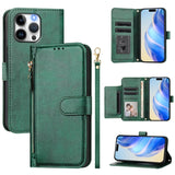 Multi-Card Slots Zipper Wallet Leather Phone Case, For iPhone 14 Pro Max, For iPhone SE 2022 / 2020 / 8 / 7, For iPhone 13 Pro Max, For iPhone 13 Pro, For iPhone 13 mini, For iPhone 12 / 12 Pro, For iPhone 12 Pro Max, For iPhone 12 mini