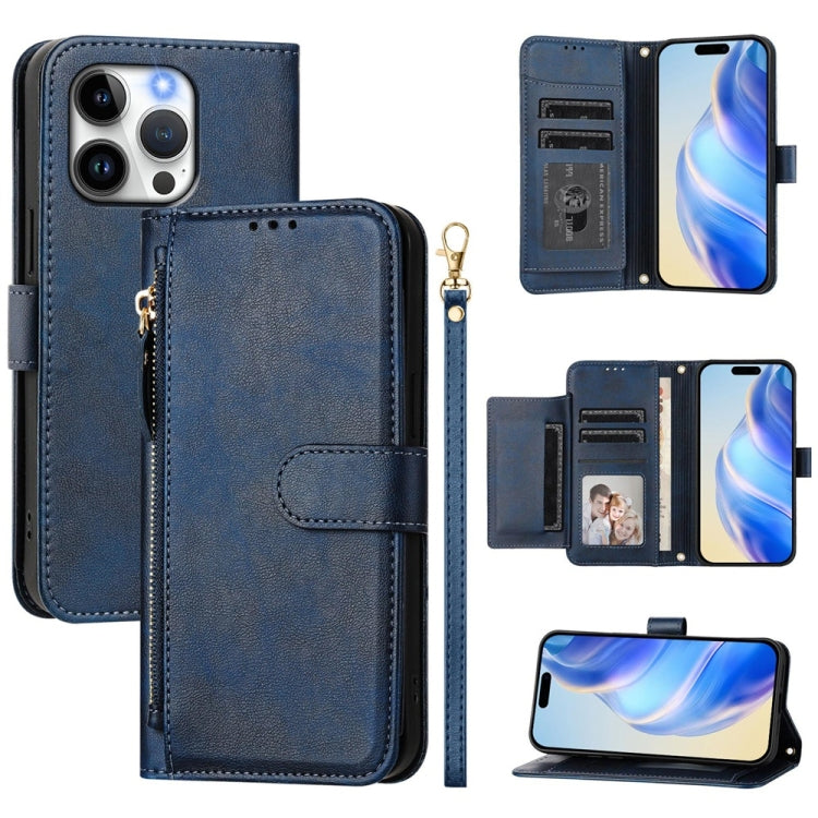 Multi-Card Slots Zipper Wallet Leather Phone Case, For iPhone 14 Pro Max, For iPhone SE 2022 / 2020 / 8 / 7, For iPhone 13 Pro Max, For iPhone 13 Pro, For iPhone 13 mini, For iPhone 12 / 12 Pro, For iPhone 12 Pro Max, For iPhone 12 mini