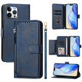 Multi-Card Slots Zipper Wallet Leather Phone Case, For iPhone 14 Pro Max, For iPhone SE 2022 / 2020 / 8 / 7, For iPhone 13 Pro Max, For iPhone 13 Pro, For iPhone 13 mini, For iPhone 12 / 12 Pro, For iPhone 12 Pro Max, For iPhone 12 mini