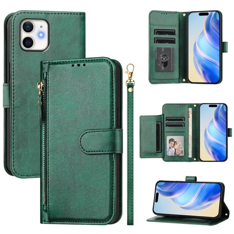 Multi-Card Slots Zipper Wallet Leather Phone Case, For iPhone 14 Pro Max, For iPhone SE 2022 / 2020 / 8 / 7, For iPhone 13 Pro Max, For iPhone 13 Pro, For iPhone 13 mini, For iPhone 12 / 12 Pro, For iPhone 12 Pro Max, For iPhone 12 mini
