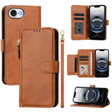 Multi-Card Slots Zipper Wallet Leather Phone Case, For iPhone 17e / 16e, For iPhone 17 Pro Max, For iPhone 17 Pro, For iPhone 17, For iPhone Air, For iPhone 16 Pro Max, For iPhone 16 Pro, For iPhone 16 Plus