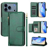 Multi-Card Slots Zipper Wallet Leather Phone Case, For iPhone 17e / 16e, For iPhone 17 Pro Max, For iPhone 17 Pro, For iPhone 17, For iPhone Air, For iPhone 16 Pro Max, For iPhone 16 Pro, For iPhone 16 Plus
