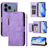 Multi-Card Slots Zipper Wallet Leather Phone Case, For iPhone 17e / 16e, For iPhone 17 Pro Max, For iPhone 17 Pro, For iPhone 17, For iPhone Air, For iPhone 16 Pro Max, For iPhone 16 Pro, For iPhone 16 Plus