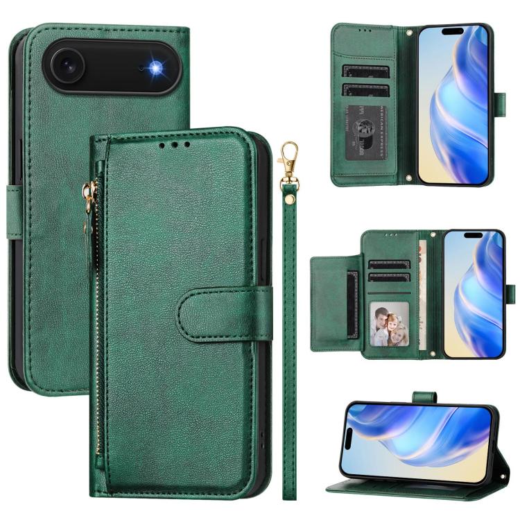 Multi-Card Slots Zipper Wallet Leather Phone Case, For iPhone 17e / 16e, For iPhone 17 Pro Max, For iPhone 17 Pro, For iPhone 17, For iPhone Air, For iPhone 16 Pro Max, For iPhone 16 Pro, For iPhone 16 Plus