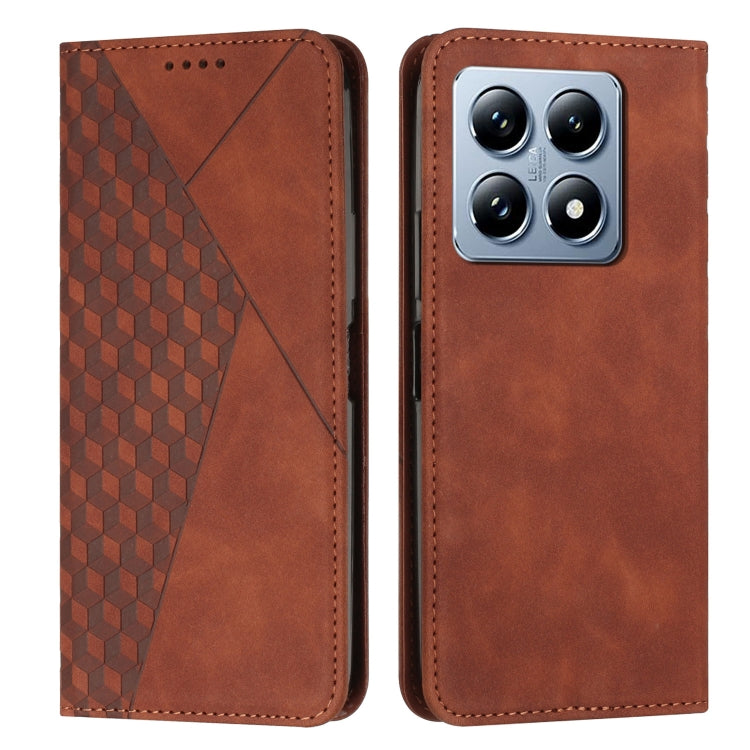Diamond Splicing Skin Feel Magnetic Leather Phone Case, For Xiaomi 15 Ultra, For Xiaomi 15 Pro, For Xiaomi 15, For Xiaomi 14T Pro, For Xiaomi 14T