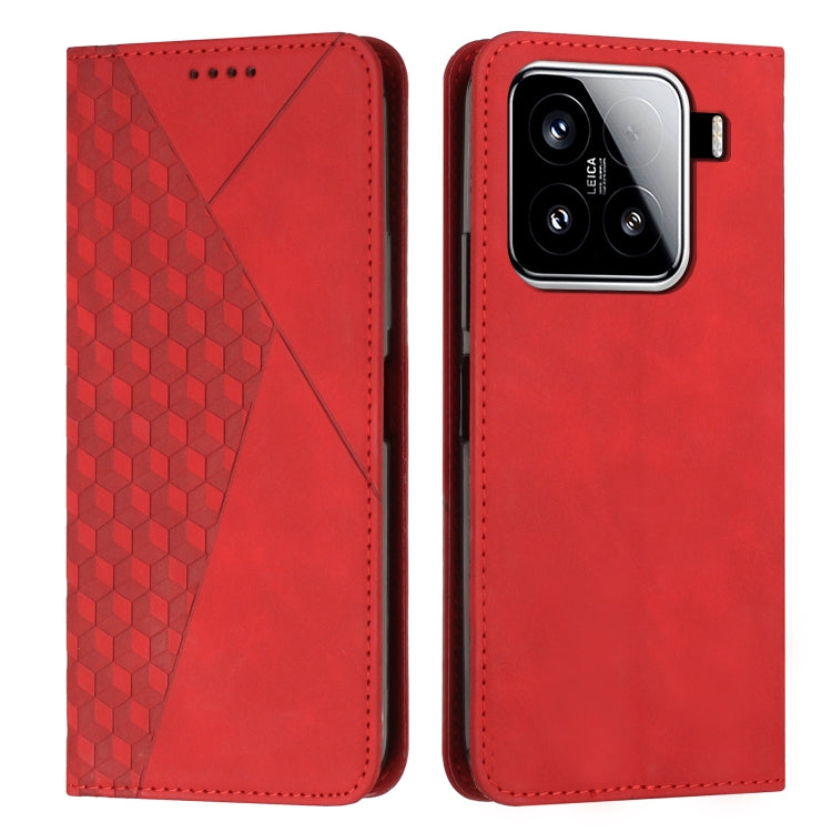 Diamond Splicing Skin Feel Magnetic Leather Phone Case, For Xiaomi 15 Ultra, For Xiaomi 15 Pro, For Xiaomi 15, For Xiaomi 14T Pro, For Xiaomi 14T