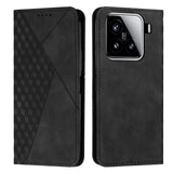 Diamond Splicing Skin Feel Magnetic Leather Phone Case, For Xiaomi 15 Ultra, For Xiaomi 15 Pro, For Xiaomi 15, For Xiaomi 14T Pro, For Xiaomi 14T