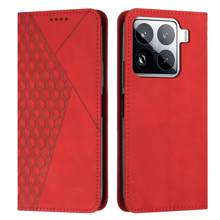 Diamond Splicing Skin Feel Magnetic Leather Phone Case, For Xiaomi 15 Ultra, For Xiaomi 15 Pro, For Xiaomi 15, For Xiaomi 14T Pro, For Xiaomi 14T