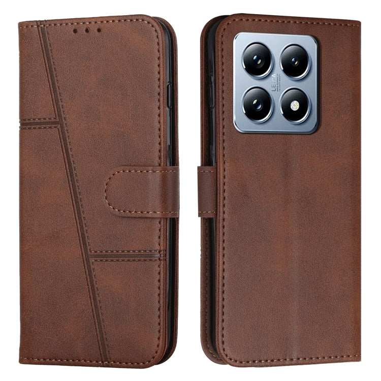 Stitching Calf Texture Buckle Leather Phone Case, For Xiaomi Poco F7 Pro / F7 Ultra, For Xiaomi 15 Ultra, For Xiaomi 15 Pro, For Xiaomi 15, For Xiaomi 14T Pro, For Xiaomi 14T