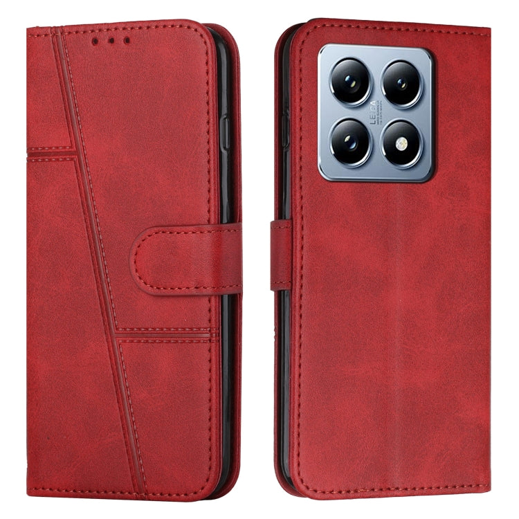 Stitching Calf Texture Buckle Leather Phone Case, For Xiaomi Poco F7 Pro / F7 Ultra, For Xiaomi 15 Ultra, For Xiaomi 15 Pro, For Xiaomi 15, For Xiaomi 14T Pro, For Xiaomi 14T