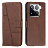 Stitching Calf Texture Buckle Leather Phone Case, For Xiaomi Poco F7 Pro / F7 Ultra, For Xiaomi 15 Ultra, For Xiaomi 15 Pro, For Xiaomi 15, For Xiaomi 14T Pro, For Xiaomi 14T